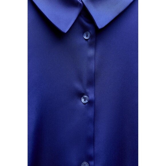 Zara Satin Effect Oversized Shirt - S - Picture 5 of 8